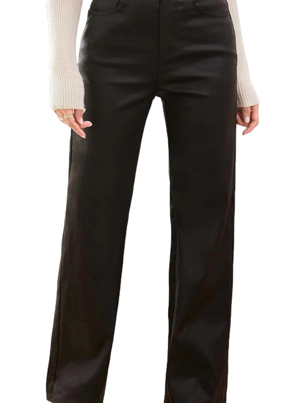 Women’s Faux Leather Straight Leg Pants